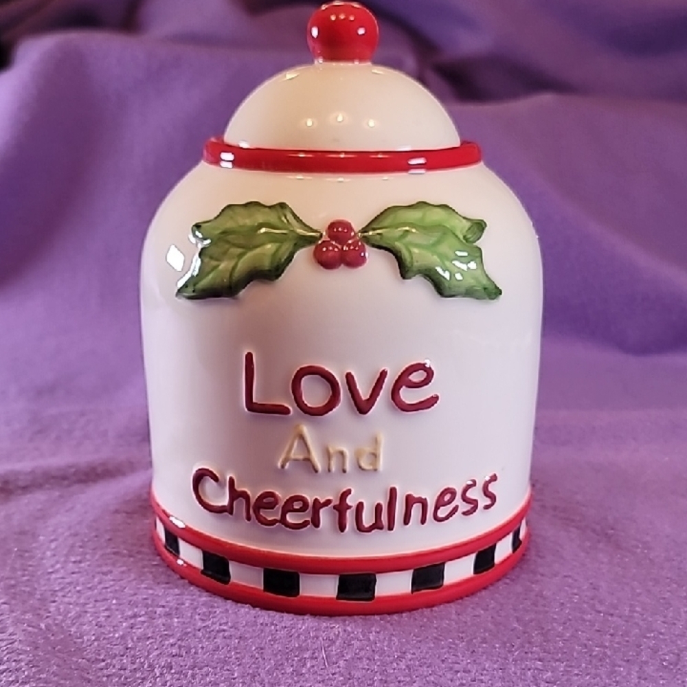 0878. So Cute!! This Little Jug/Canister is Full of LOVE & Cheerfulness!!